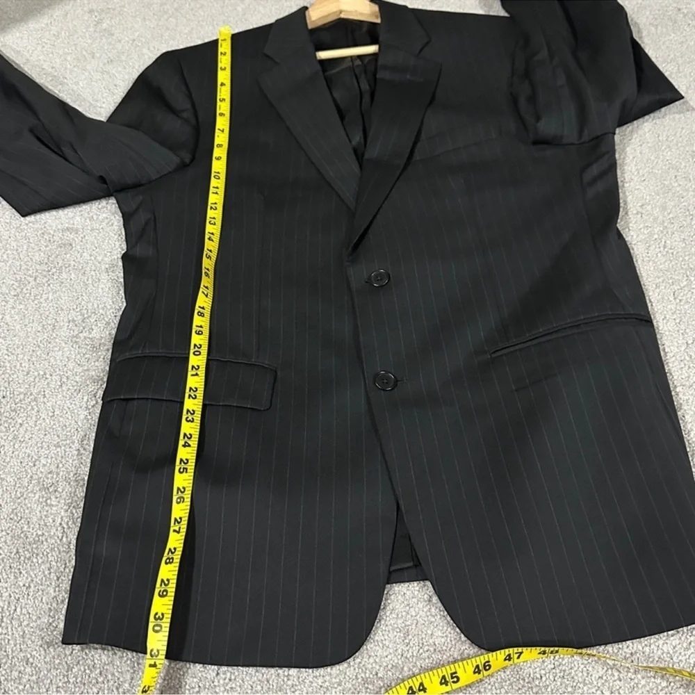 John Varvatos Pinstripe Wool Silk Suit Sullivan Blazer